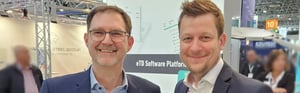 Metecon CEO Alexander Fink (left) and meddevo CEO Michael M. Kania standing side by side, representing their partnership for digital technical documentation.